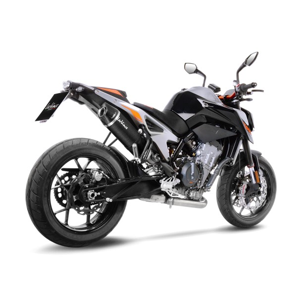Sistema di scarico LeoVince SBK LV One Evo 2, carbonio, slip on per KTM Duke 790 /890, Euro4