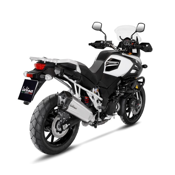 Sistema di scarico LeoVince LV-12 per Suzuki V-Strom 1000 ABS /XT, argento, slip on, Euro4, certificato E