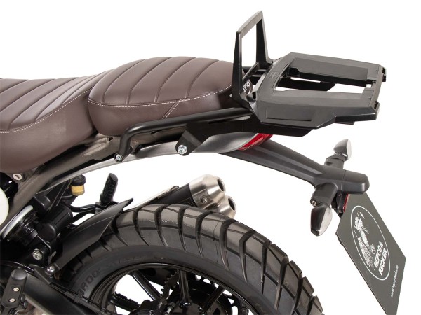 Porta bauletto in alluminio nero per Triumph Scrambler 400 XC (25-) Hepco & Becker