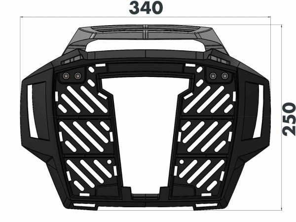Porta bauletto in alluminio nero per BMW F 850 GS Adventure Hepco & Becker