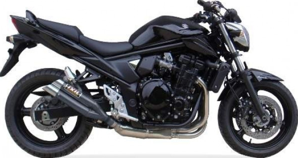 Silenziatore IXIL HYPERLOW BLACK XL in acciaio inox per Suzuki GSF 650 / 1250 Bandit, GSX 650 F / 1250 F