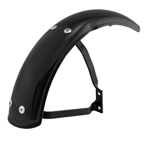 Parafango Garelli EVO II per Vespa PX 80-200ccm, carbonio, supporto nero
