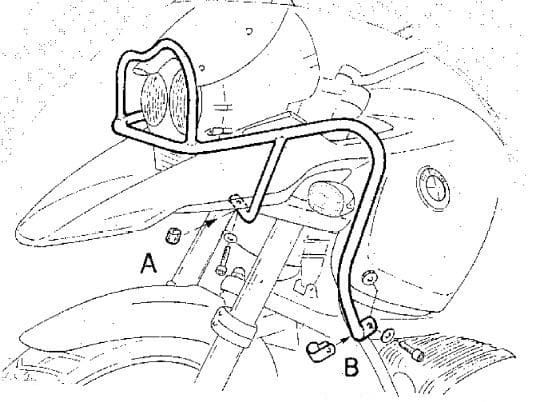 Paraserbatoio argento da abbinare al paramotore per BMW R 1150 GS (00-04)