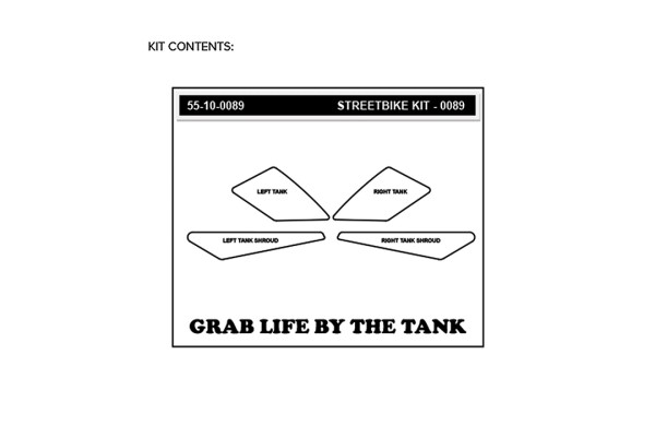 Stompgrip schwarz, Icon, für Kawasaki KLX250, 2009-2020, KLX300, 2021-2025