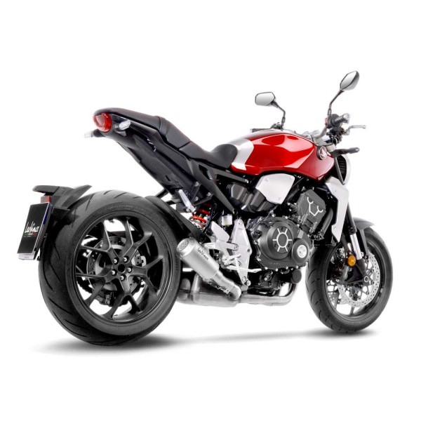 Sistema di scarico LeoVince LV 10 per Honda CB 1000 R, acciaio inox argento, slip on, Euro4+5, certificato E