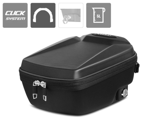 Borsa da serbatoio Shad da 5 litri, sistema Click, con chiusura a chiave