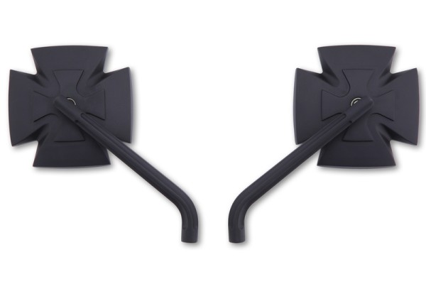 HIGHSIDER pro specchio Iron Cross Nero (coppia)