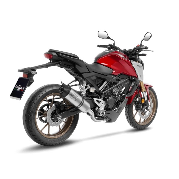 LeoVince sistema completo LV One Evo per Honda CB 125 R Neo Sports Cafe, argento, omologazione E