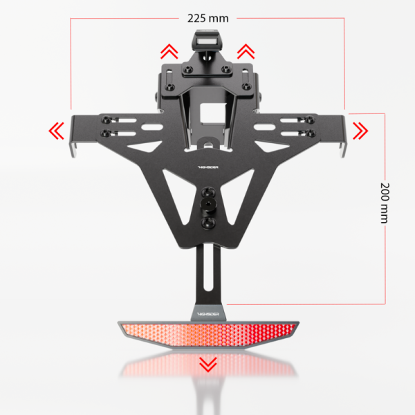 HIGHSIDER pro Porta targa Akron-RS Pro Con luce posteriore