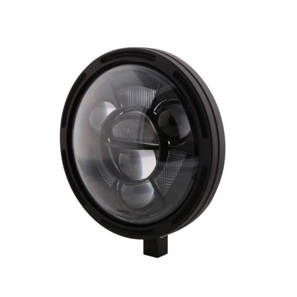 Faro principale HIGHSIDER pro 7 pollici Frame-R1 Tipo 11 LED Nero Montaggio inferiore, omologato E (1S