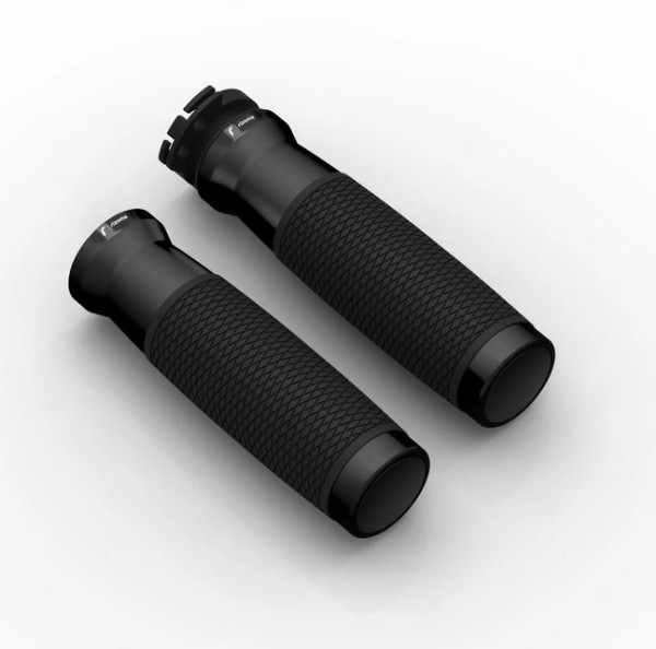 Manopole RIZOMA Urlo RS Ø 22/24 mm L 120 mm per Vespa Primavera/Sprint, anodizzate nere