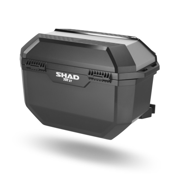 Set di valigie laterali Shad TR27, nero con copertura in alluminio, 27 l