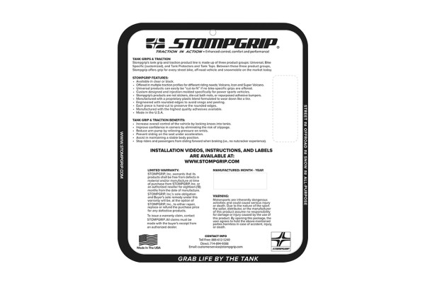Stompgrip Tank Pad schwarz, Icon, für Zero SR/F/S Typ: SR ZF13.0,S ZF9.8, Baujahr 2019-2020