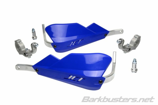 Set di paramani Jet Barkbusters a due punti di fissaggio conici blu