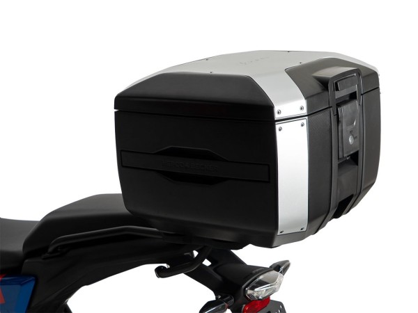 Set Smartrack con bauletto Xcore 40 argento/nero per BMW F 450 GS (25-) Hepco & Becker