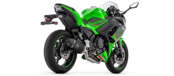 ARROW Racing-Komplettanlage mit VELOCE Endschalldämper schwarz mit Cabonendkappe für Kawasaki Ninja