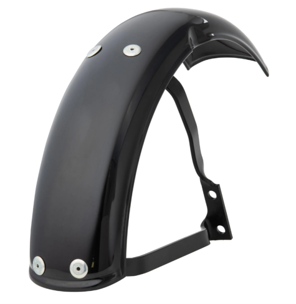 Parafango Garelli per Vespa PX 80-200ccm, metallo, nero lucido