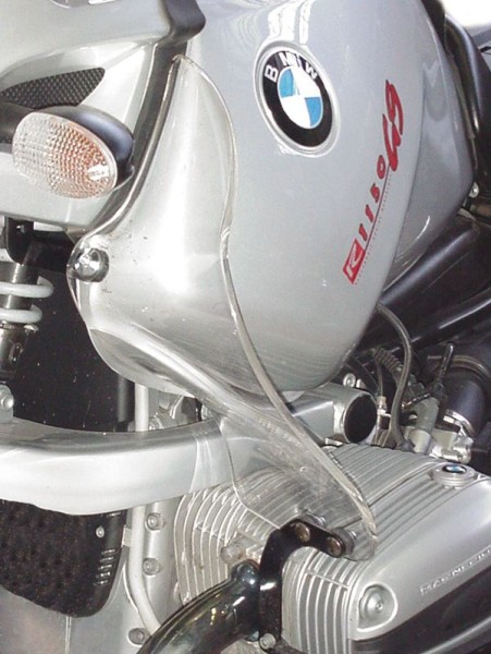 Paragambe per BMW R 1150 GS (00-03), coppia, grigio fumo
