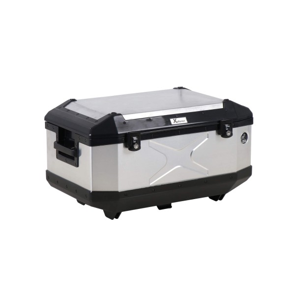 Bauletto in alluminio Xplorer 60 litri alluminio argento Hepco & Becker