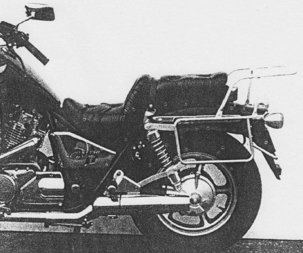 Portapacchi tubolare e portavaligie laterale cromato per Honda VT 750 C (87-88)