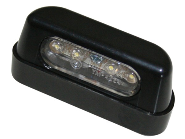 HIGHSIDER luce targa intelligente a LED in plastica ABS nera (1 pezzo)