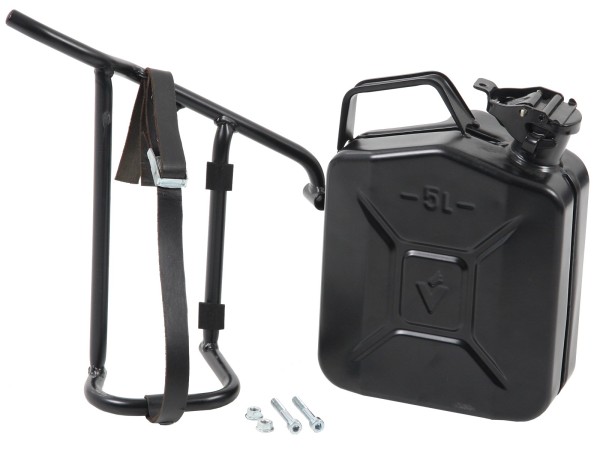 Tanica 4L incl. supporto sinistro Ritaglio nero per V 9 Bobber (Bj.16-) Hepco & Becker