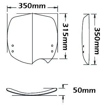 Parabrezza per BMW G 650 Xchallenge (06-07), trasparente