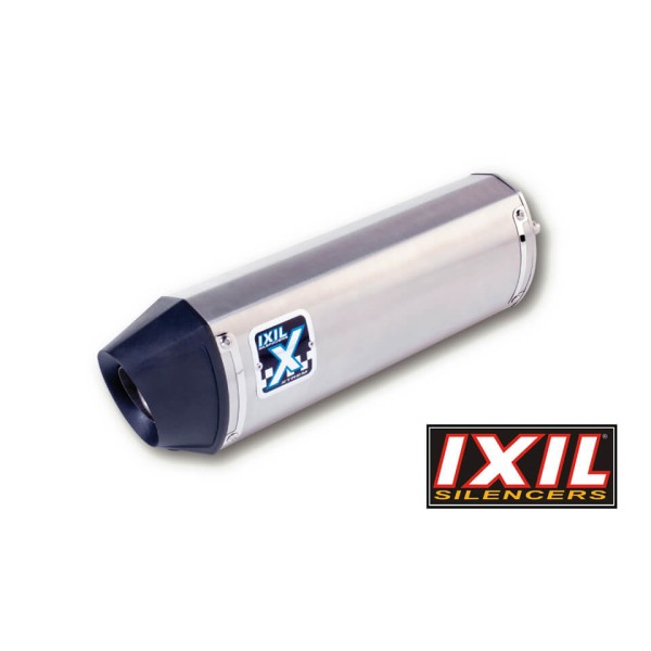 IXIL HEXOVAL XTREM silenziatore posteriore Kawasaki ZX 250 R Ninja, acciaio inox argento, omologato E