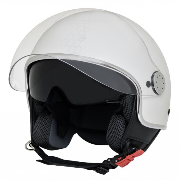 Casco jet Piaggio Demi Jet Mirror bianco opaco - S
