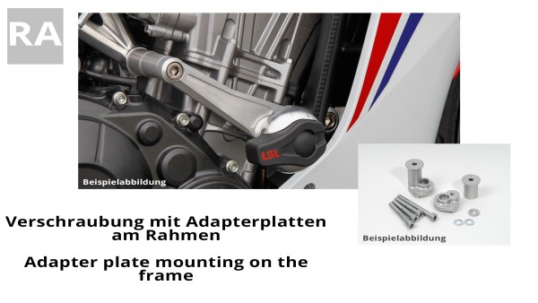 LSL Crash Pad Befestigungskit für Triumph Street Triple /R, 2013-, silber