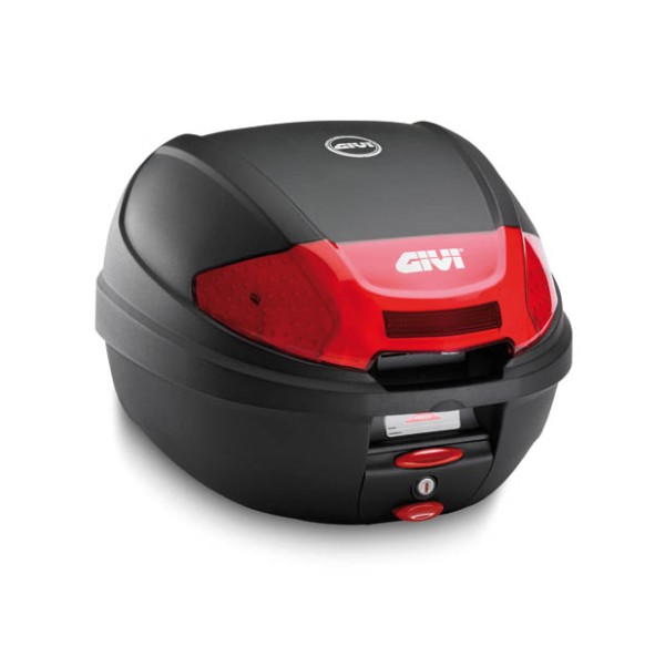 E300 MONOLOCK Bauletto nero con piastra e serratura nuova Givi