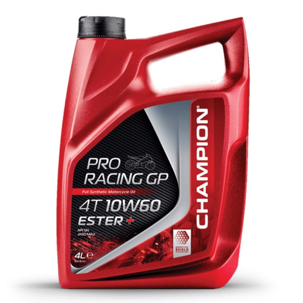 CHAMPION® Proracing GP 4T 10W-60 ESTER + Olio motore completamente sintetico - 4 litri
