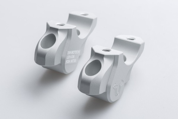 SW-Motech Ricollocazione manubrio, argento, H=32 mm, spostamento di 25 mm per BMW R 1250 GS/Adventure - SW Motech