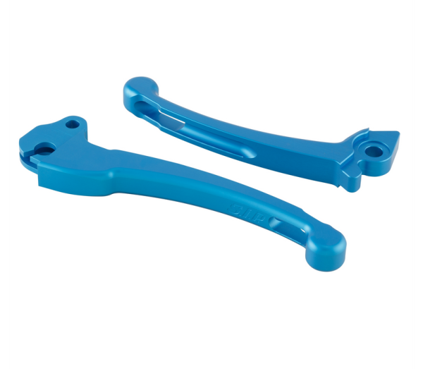 Set di leve sportive frizione/freno per Vespa PX 125-200ccm, HBZ Grimeca, destra/sinistra, blu opaco
