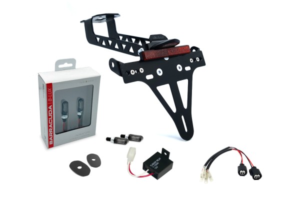 alpha Technik Kennzeichenhalter-Blinker-Kit M-LED (vorne + hinten) für Kawasaki Versys 1000 ab Model