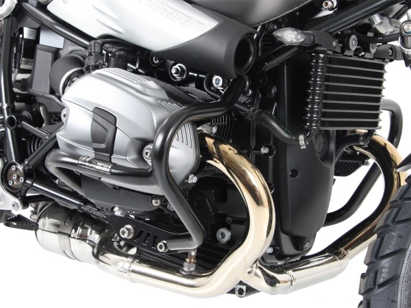 Protezione motore argento per BMW R nineT Scrambler (16-23) Hepco & Becker