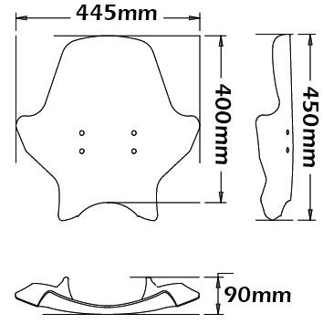 Parabrezza media per BMW G 650 Xcountry (06-09), fumé chiaro