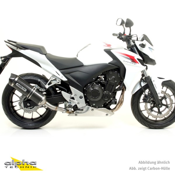 ARROW Auspuff RACE TECH für Honda CB500F / CBR500R / CB500X 2013- aus Aluminium, schwarz