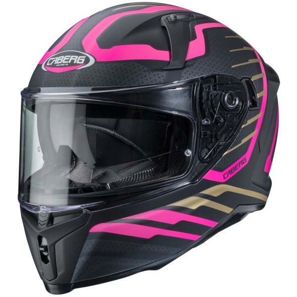 Caberg Casco Avalon Forge, nero opaco/oro fucsia