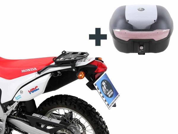 Portapacchi nero incluso Journey Topcases 40 nero/argento per Honda CRF 250 L / Rally (12-20)