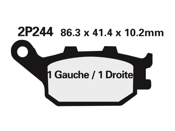 Pastiglie freno semi-metalliche NISSIN Street - 2P-244NS
