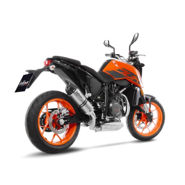 Sistema di scarico LeoVince LV One Evo per KTM 690 Duke /R, carbonio, slip on, certificato E