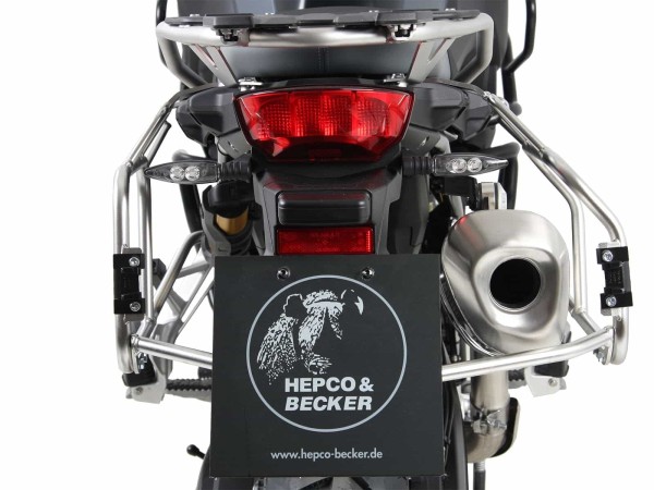 Portavaligie laterale ritaglio in acciaio inox per Xplorer ritaglio di valigia 40/37 per BMW F 750 GS