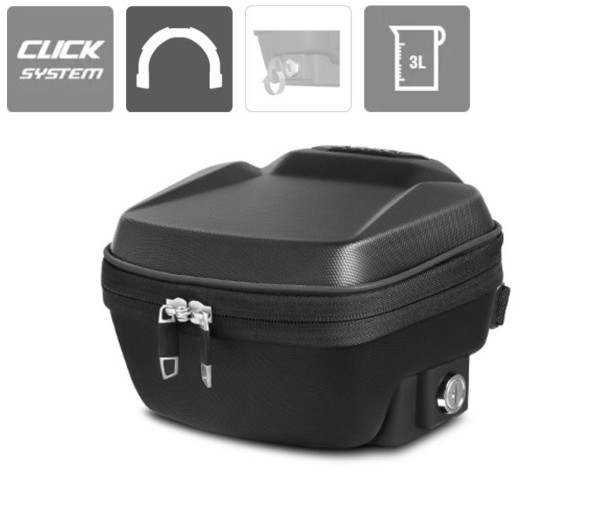 Borsa da serbatoio Shad 3L, sistema Click, con chiusura a chiave