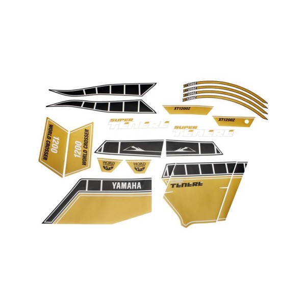Set adesivi originali Yamaha XT1200Z Super Ténéré Worldcrosser gialli