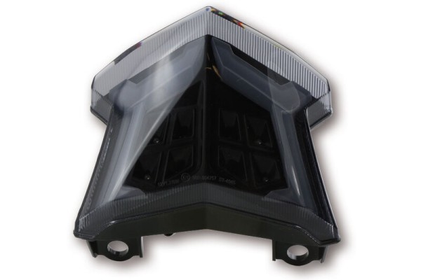 HIGHSIDER smart LED fanale posteriore nero stile Kawasaki, omologato E (1pz)