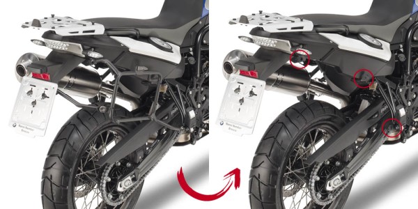 Portavaligie laterale rimovibile per BMW F 650 GS / F 800 GS (BJ. 08-17) / F 700 GS (BJ. 13-17) Origina