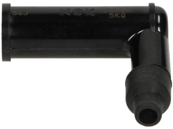 Connettore per candele NGK, L05EA, nero, angolo 90°, per dado di collegamento, esecuzione speciale