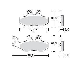 Kit pastiglie freno TRW, organiche, con ABE, MCB744EC
