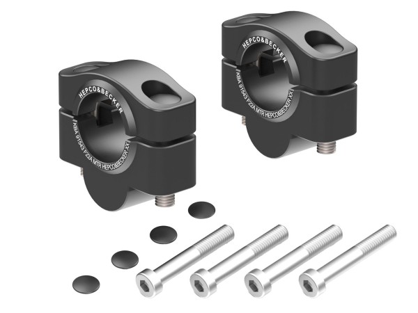 Riser manubrio argento H=20 mm per BMW F 800 R (09-14) Hepco & Becker